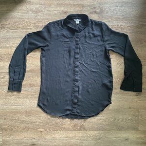 Brand New Black H&M Semi-Sheer Long Sleeve Women's Shirt – Size US 6 (Small)